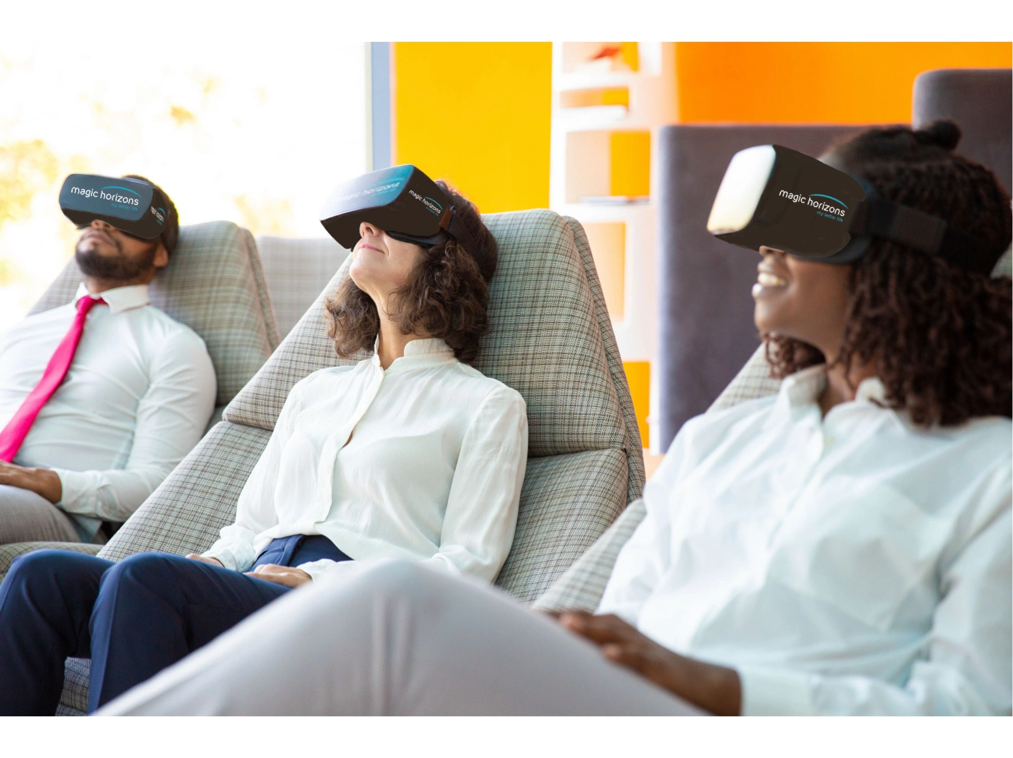 Employees using Magic Horizons VR